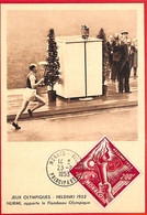 Aa3224  - MONACO  - POSTAL HISTORY -  MAXIMUM CARD  1952  Olympic Games - Sommer 1952: Helsinki