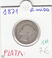 CR0511 MONEDA REINO UNIDO PLATA 1871 7 - Other & Unclassified