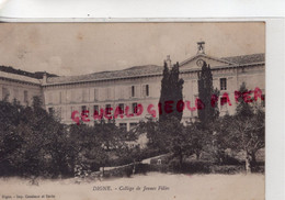 04-  DIGNE LES BAINS -  COLLEGE DE JEUNES FILLES - RARE CACHET ROUGE DU COLLEGE  1915 - Digne