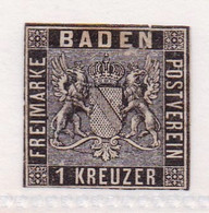 GERMANY BADEN, 1860, Used Stamp Arms Of Baden 1 Kr , Michelnr.  9, Scannr. 12928 - Mint
