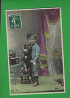 CARTES POSTALES THEME ENFANT CHIEN - Portretten