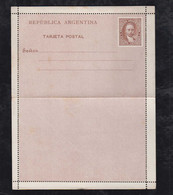 Argentina 1888 Lettercard Stationery 4c ** MNH In Good Quality - Cartas & Documentos