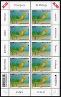 MONACO  -EUROPA 2021 - "FAUNA NACIONAL EN PELIGRO DE EXTINCIÓN - ENDANGERED NATIONAL WILDLIFE".- SHEET Of 10 STAMPS Mint - 2021