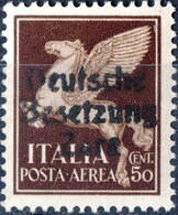 ZARA, OCCUPAZIONE TEDESCA, POSTA AEREA, AIRMAIL, 1943, 50 C, FRANCOBOLLO USATO Mi:DE-ZA 24, Yt:YU-ZA PA2 - Duitse Bez.: Zara