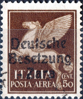 ZARA, OCCUPAZIONE TEDESCA, POSTA AEREA, AIRMAIL, 1943, 50 C, FRANCOBOLLO USATO Mi:DE-ZA 24, Yt:YU-ZA PA2 - German Occ.: Zara