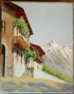 Maison Et Montagnes (Tyrol ?), C.W. De Waal/ House And Mountains (Tyrol?), C.W. De Waal - Olii
