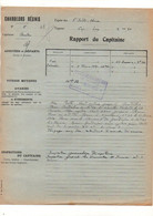 Rapport Du Capitaine Vapeur "Cap Lay" Chargeurs Réunis ligne De L'Indo-Chine à Colombo En Février 1928 - Barche