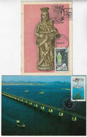 Brazil 1968 1985 2 Maximum Card Underwater Historical Research And Maritime Search And Rescue Diving Dress - Maximum Cards