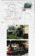 Brazil 2002 2 Maximum Card + Cover Stamp RHM-C-2488/2489 Old Train Means Of Transport Railway Locomotive - Maximumkaarten