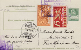 Aviation : Carte Postale Oblitérée Basel Le 17.V.26 - Flamme De La 1ère Poste Aérienne Chaux-de-Fonds / Bâle - Oblitérés
