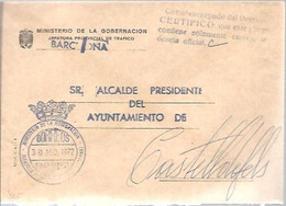 MINISTERIO DE LA GOBERNACION  1972  BARCELONA - Franquicia Postal