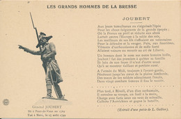Les Grands Hommes De La Bresse - Joubert Né à Pont De Vaux (01 - Ain) Poésie De L. Gallier Batailles Napoléoniennes - Nantua