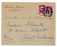 Lettre 1947 Marianne De Gandon + Cérès Chambre De Commerce De Versailles - 1945-54 Marianne Of Gandon