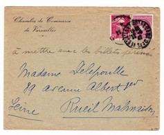 Lettre 1947 Marianne De Gandon + Cérès Chambre De Commerce De Versailles - 1945-54 Maríanne De Gandon