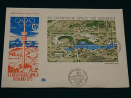 Germany 1972 Olympic Games Site, Munich FDC VF - FDC: Enveloppes