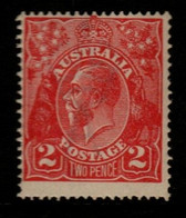 Australia SG 63  1922  King George V Heads, 2d Red ,Mint Never Hinged - Ungebraucht