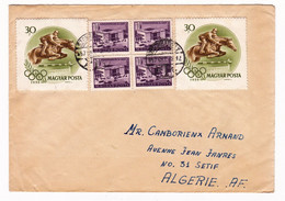 Lettre 1857 Hongrie Szombathely Sétif Algérie Jeux Olympique Melbourne Australia Magyarország - Covers & Documents