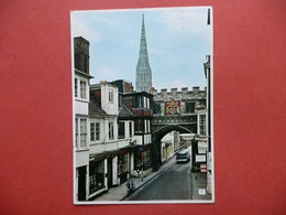 CPSM OU CPM  WITH GREETINGS  HIGH STREET GATE SALISBURY  VOYAGEE  1967 TIMBRE - Salisbury