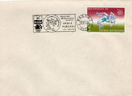 ROMANIA 1984: LOS ANGELES OLYMPIC MEDAL - WRESTLING, Illustrated Postmark On Cover  - Registered Shipping! - Marcophilie