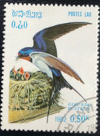 Laos - P5/29 - (°)used - 1982 - Michel 541 - Vogels - Zwaluwen