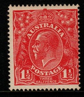 Australia SG 84  1924  King George V Heads, 1.5d Scarlet ,Mint Never Hinged - Mint Stamps