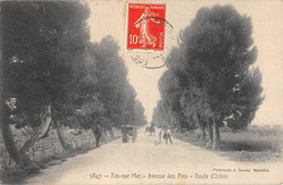 CPA 13 FOS SUR MER AVENUE DES PINS ROUTE D'ISTRES - Autres & Non Classés