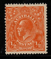 Australia SG 94  1928  King George V SMW Perf 13.5 X 12.5, Half Penny Orange ,Mint Never Hinged - Nuovi