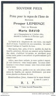 LAICHE ..-- Mr Prosper LEPRINCE , Veuf De Mme Marie DAVIO , Né à CHASSEPIERRE En 1860 . Décédé à LAICHE En 1925 - Florenville