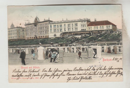 CPA PIONNIERE BORKUM (Allemagne-Basse Saxe) - Strand Mit Hôtels - Borkum