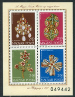 HUNGARY 1973 Stamp Day: Jewellery Block MNH / **.  Michel Block 100 - Blocs-feuillets