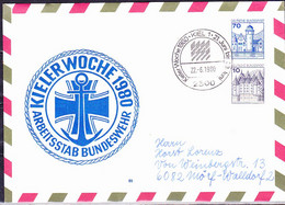 BRD FGR RFA -  Privatumschlag Kieler Woche Arbeitsstab Budeswehr (MiNr: PU 224 C1/001) 1980 - Gestempelt - Enveloppes Privées - Oblitérées