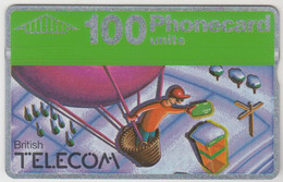 UK (L&G) - Christmas 1990. Balloon, 100 Units, CN : 029C, Used - BT Emissioni Commemorative