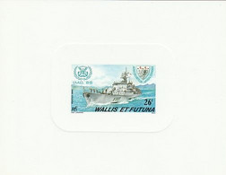 Wallis Et Futuna - Epreuve De Luxe - P384 Marine Nationale, Amiral Charner - Sin Dentar, Pruebas De Impresión Y Variedades