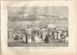 JX1  /  المملكة المغربية Vintage / Old Engraving French Newspaper 1879 / Morocco MAROC //  SOKKO DI BARRA Mahomet Fête - Zeitschriften & Kataloge