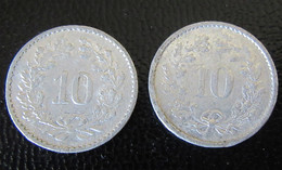 Suisse - 2 Petits Jetons En Aluminium 10 Centimes - 1950 - Ag. Sigg Frauenfeld - Monétaires / De Nécessité
