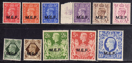 MEF 1943 - 1947 M.E.F. SERIE COMPLETA COMPLETE SET MNH - British Occ. MEF