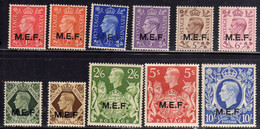 MEF 1943 - 1947 M.E.F. SERIE COMPLETA COMPLETE SET MNH - Occ. Britanique MEF