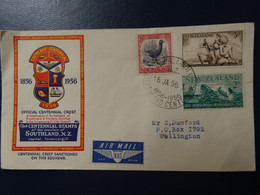 NOUVELLE ZÉLANDE - Enveloppe Souvenir Du Centenaire En 1956 Pour La France - Brieven En Documenten