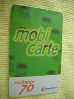 7266 Télécarte Collection Recharge MOBICARTE  70 F France Télécom  ( Recto Verso)  Carte Téléphonique - Nachladekarten (Refill)