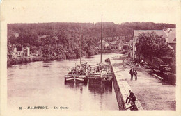 Malestroit * Vue Sur Les Quais * Péniche Batellerie * Pêche à La Ligne Pêcheurs - Malestroit