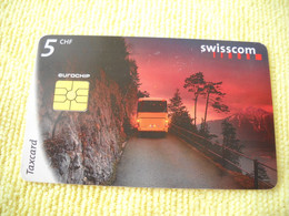 7269 Télécarte Collection SUISSE EUROCHIP  Autobus  50U ( Recto Verso)  Carte Téléphonique - Suiza