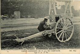 Militaria * Canon SCHNEIDER De 75 M/M De Campagne * Type P. D 13 Bis * Guerre 14/18 Ww1 War - Ausrüstung