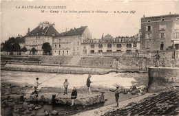 Gray * La Saône Pendant Le Chômage * Cycles Et Automobiles PEUGEOT * Pêche à La Ligne Pêcheurs - Gray