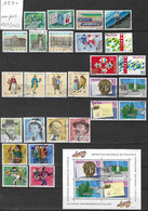 SUISSE - 1990 Lot De 27 Timbres Obli. 1337 à 1363 Et Bloc 26 Obli. Plus 1 Env Et 1 Carte -  Oblitération Temporaire - Used Stamps