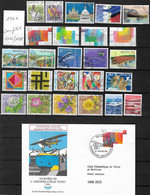 SUISSE - 1991 Lot De 25 Timbres Obli. 1364 à 1388  Plus 7 Env -  Oblitération Temporaire - Used Stamps