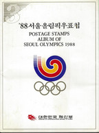 ENCART LUXE SOUVENIR JEUX OLYMPIQUES COREE SEOUL 1988 8 BLOCS ET 8 TIMBRES - Estate 1988: Seul