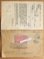 Document 1933 - Marseille - Brunache Avon Negrel - Plan Avec Timbres De Dimension - Cf 2 Photos - Vieux Papier - Andere Pläne