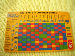 7288 Télécarte Collection KOMSOS 50 F  Entente Homme Femme Carte Prépayée Téléphone  ( Recto Verso)  Carte Téléphonique - Autres & Non Classés