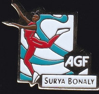 71539-Pin's-AGF Assurances.Patinage.Surya Bonaly. - Skating (Figure)