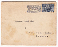 Nederland Amsterdam Curaçao Samadet Landes 1934 Steunt Het Nationaal Crisiscomite La Belle France Arènes De Nîmes - Marcophilie